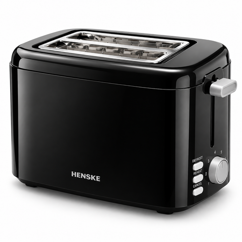 HENSKE TA01310-GS 2-Slice Toaster 800 W – 7 Browning Levels