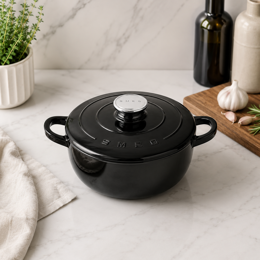 SMEG Cast iron pot 24 cm, 4.2 L