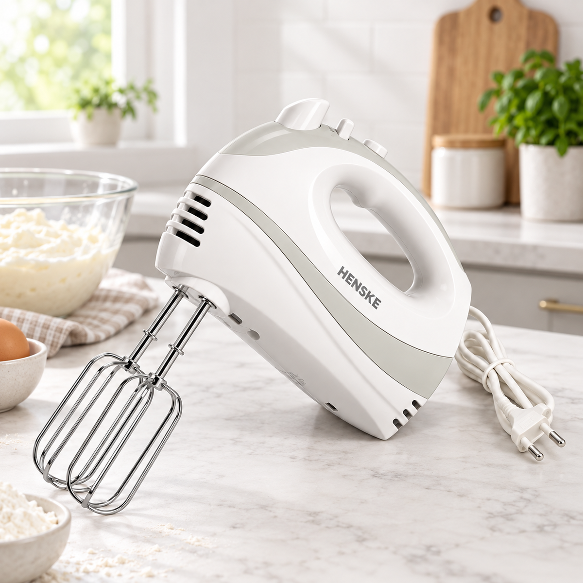 HENSKE HM703A Hand Mixer 300 W – 5 Speeds + Turbo