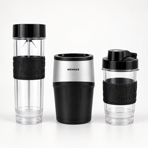 HENSKE TB12P Blender with 2 Drinking Bottles – 500 W