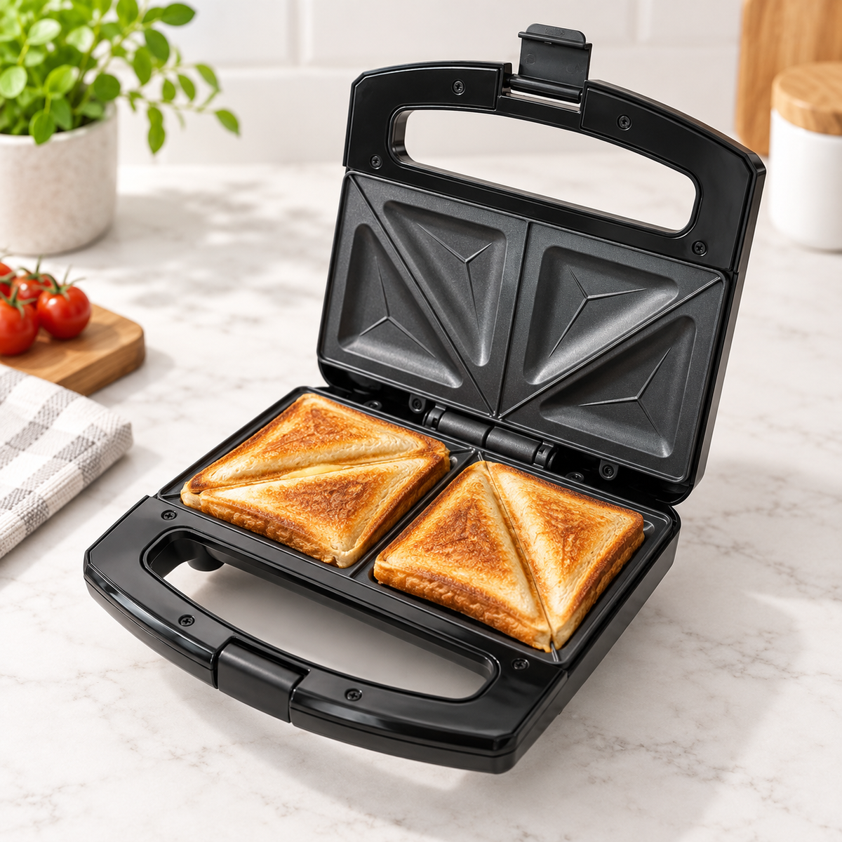 HENSKE ZM-221 Sandwich Maker 750 W – Non-Stick