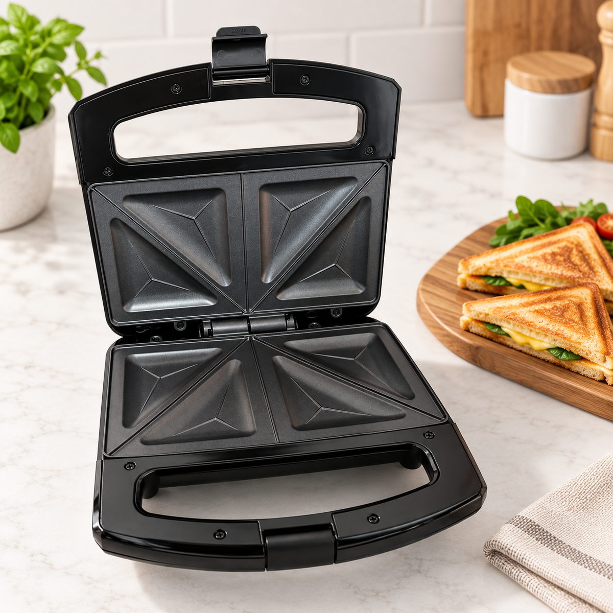 HENSKE ZM-221 Sandwich Maker 750 W – Non-Stick
